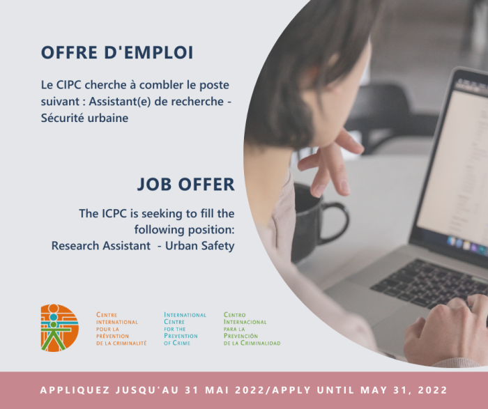 Offre d’emploi : Assistant.e de recherche – Sécurité urbaine