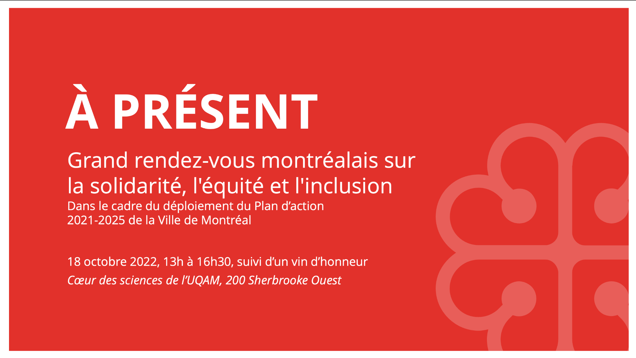 Participation of ICPC at the City of Montreal’s event “À présent, le grand rendez-vous montréalais sur la solidarité, l’équité et l’inclusion”