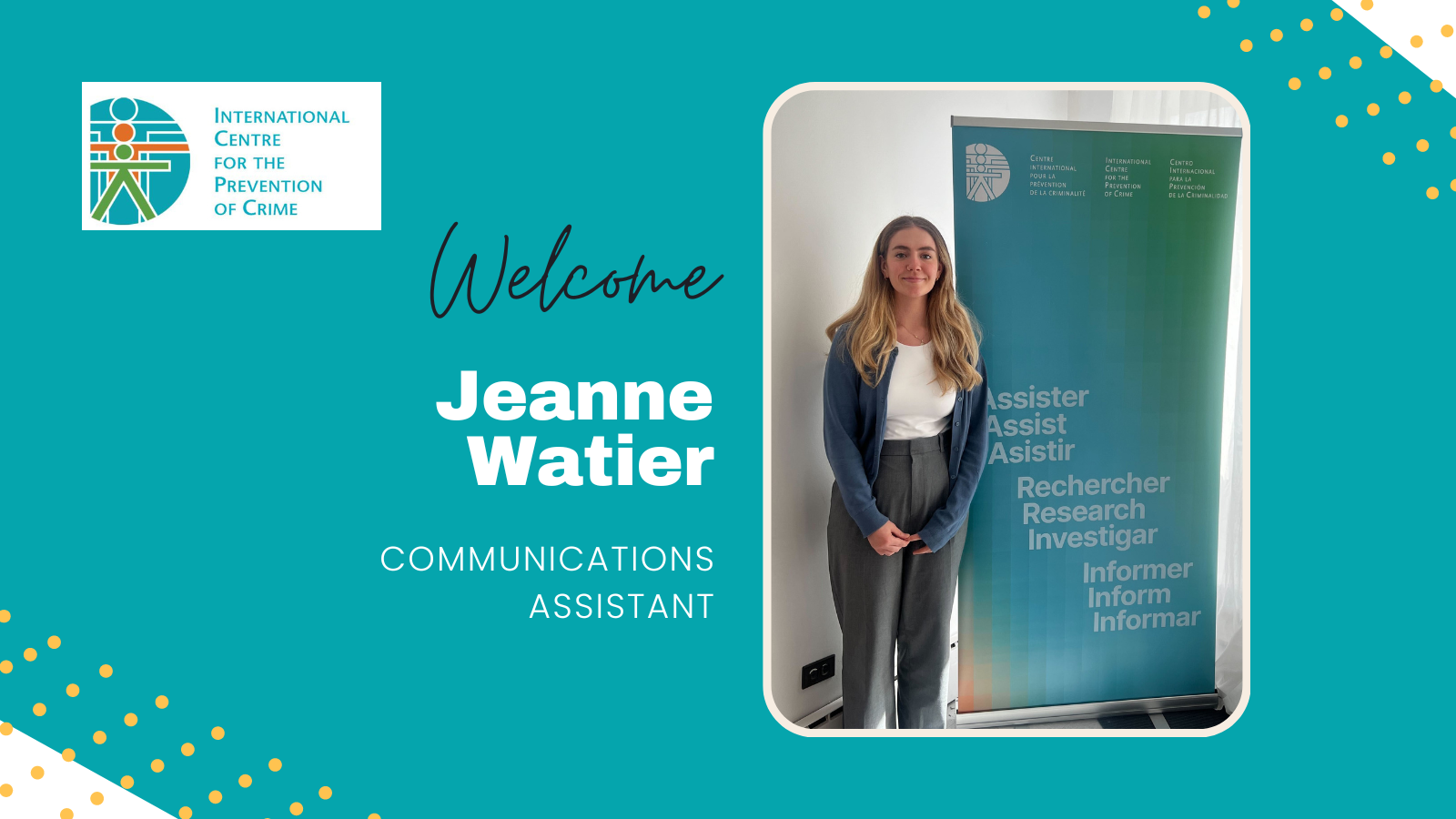 A new communications assistant joins the team!