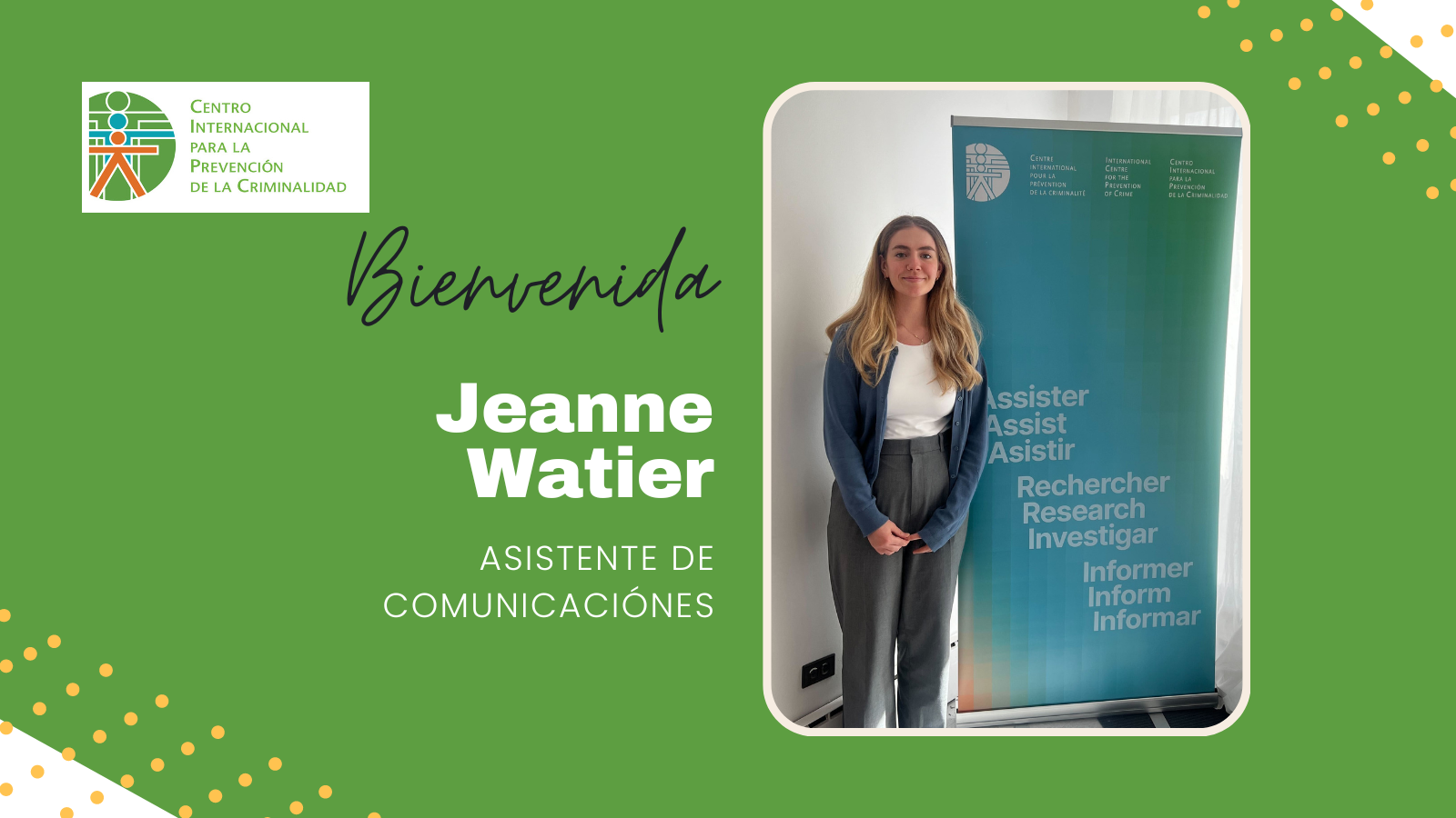 ¡Una nueva asistente de comunicaciónes se incorpora al equipo!